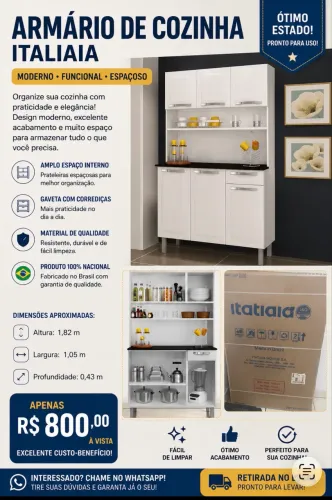 Armário de Cozinha Itatiaia - Novo na Caixa