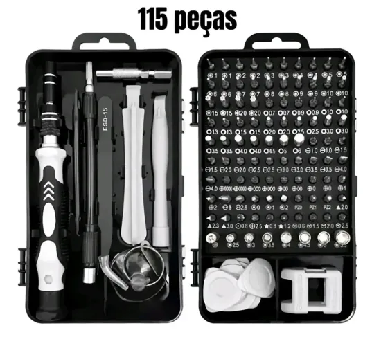 ? Kit Chave de Precisão 115 em 1 Profissional para Celular, Notebook, PC e Eletrônicos