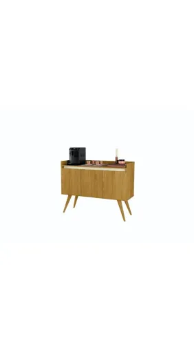 Balcão Buffet AMM cor Amadeirado média 0,90 cm Largura