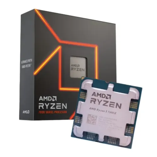 Processador AMD Ryzen 5 7600X 4.7GHz (5.3GHz Turbo), 6-Cores 12-Threads, AM5, Sem Cooler, 
