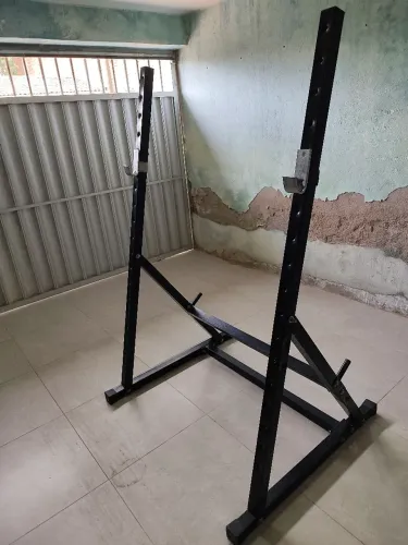 Suporte apoio para barra agachamento e supino