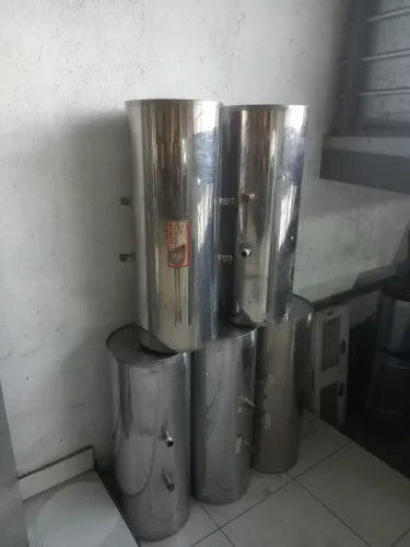 Boiler Cilíndrico em Inox para Serpentina a Lenha