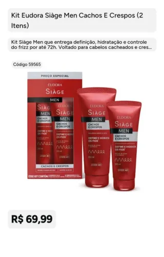 Kit Eudora Siàge Cachos e Crespos
