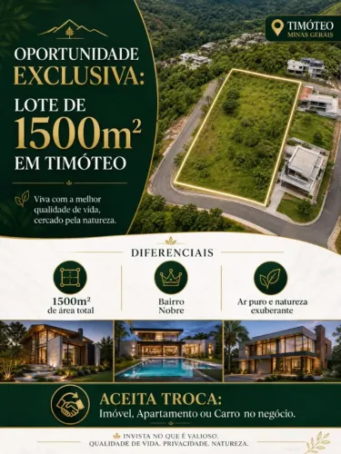 VENDO LOTE NO ARATAQUINHA - TIMOTEO / TROCO EM CASA DE MAIOR VALOR MAIS VOLTA.