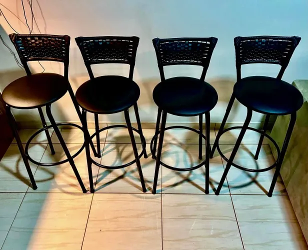 Kit de 4 banquetas altas