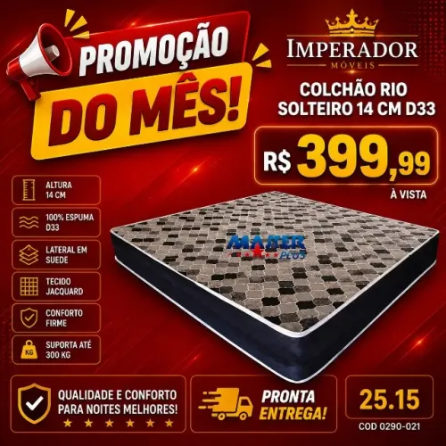 Colchão solteiro D33 (Pague na entrega)