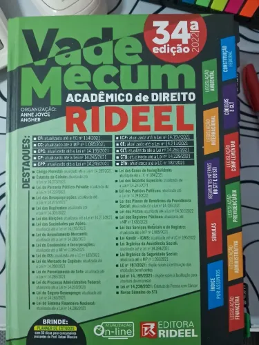 Vade Mecum Rideel - 34ª edição Conservado (possui grifos que não interferem na leitura). l