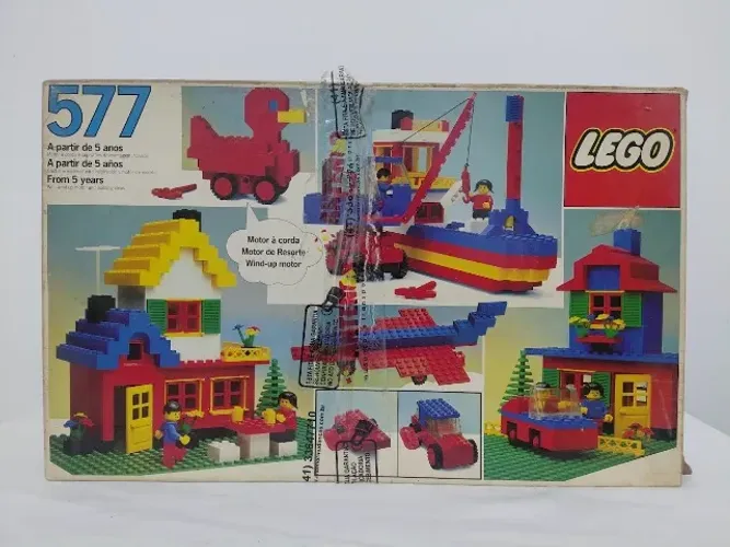 Lego Vintage 577 Com Motor à Corda Anos 70/80 Com Caixa Rara