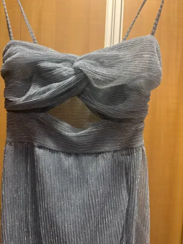 vestido de festa longo prata 