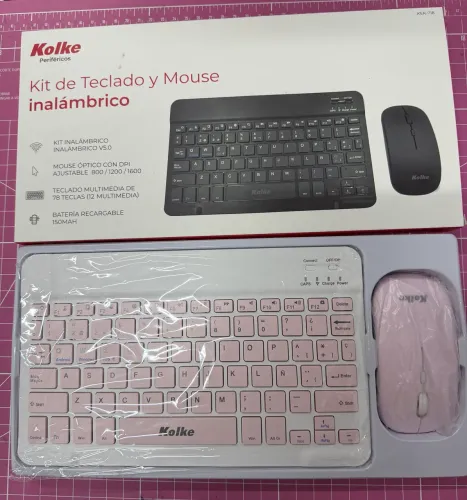 Kit teclado e mouse Bluetooth recarregavel