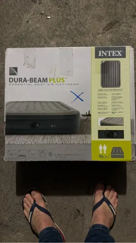 Colchão Inflável Casal Dura Beam Queen Raised Intex Cor 110v Pai 35/36 272 Kg