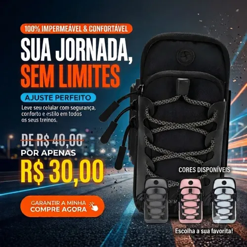 Braçadeira Esportiva para Celular Fitness Corrida Academia