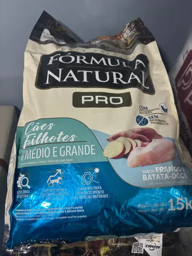 Ração Fórmula Natural 15kg cães( filhote médio e grande )