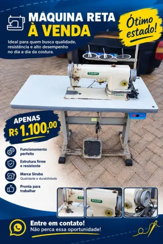 Maquina profissional reta