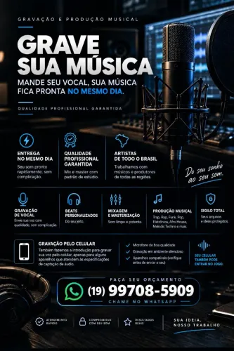 Grave sua musica com o celular