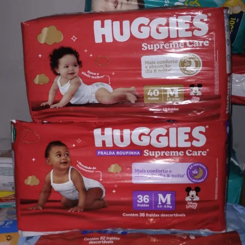 Fraldas descartáveis tamanho M 