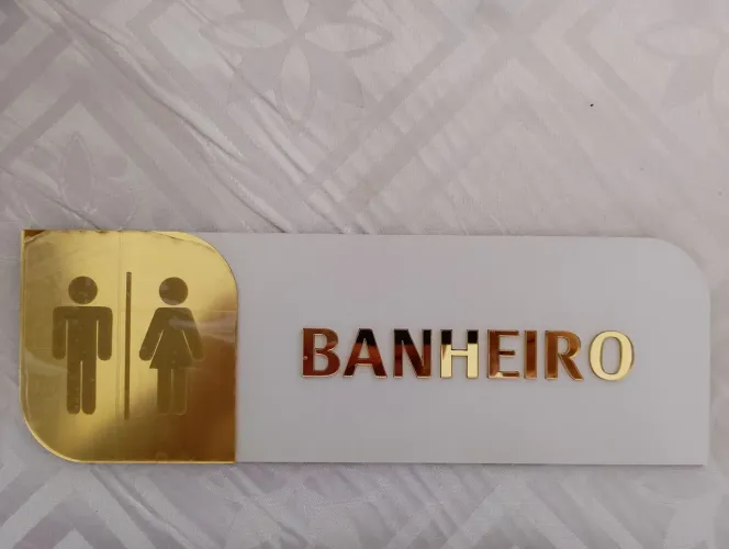 Placa decorativa para Banheiro