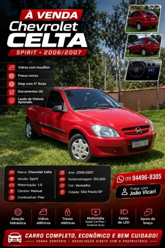 Chevrolet Celta Spirit 1.0 MPFI 8V Flexpower 3P 2007