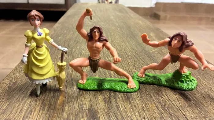 Lote 3 Bonecos Tarzan e Jane Disney Mattel 1999 - Vintage Coleção