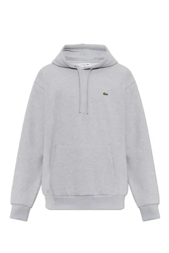 moletom lacoste com capuz cinza m