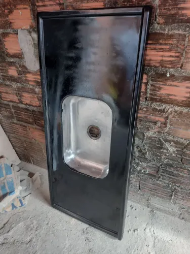 Pia de cozinha Preta de fibra
