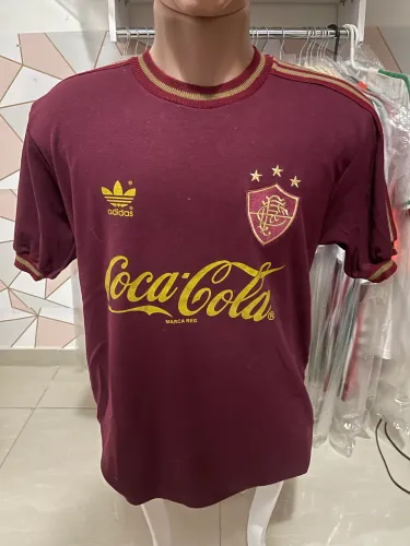 Camisa Fluminense retrô grená com dourado