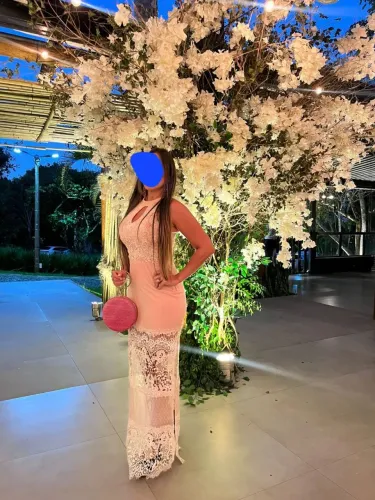 Vestido longo de festa sereia rose - formatura - casamento