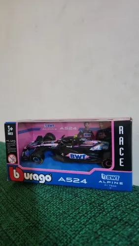 Miniatura Carro Alpine A524 2024 1/43 Bburago Cor Alpine A524 Gasly