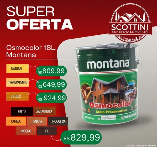 PROMOÇÃO IMPERDÍVEL DE OSMOCOLOR