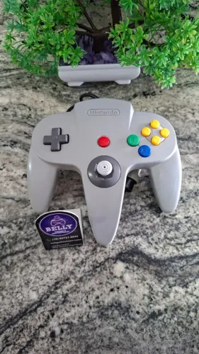 CONTROLE DE NINTENDO 64 ORIGINAL- REVISADO COM ANALOGICO NOVO