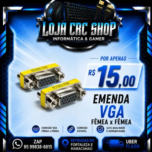 Emenda VGA Fêmea x Fêmea