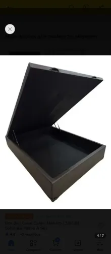 Box casal em corino semi novo