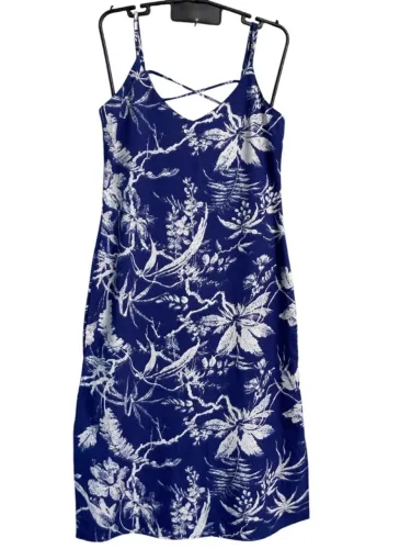 Vestido Feminino Roxo Floral, Tamanho M (Novo)