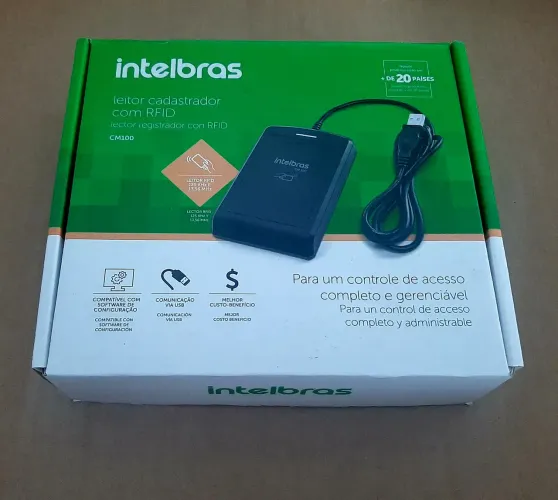 Leitor cadastrador com RFID intelbras 