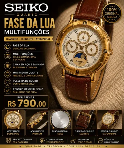 SEIKO QUARTZ - FASE DA LUA