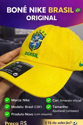 Boné seleção Brasileira 