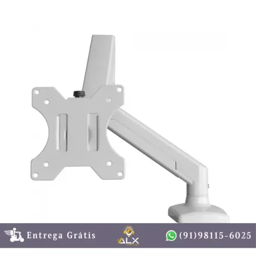 Suporte de Mesa Articulado Branco P/ Monitor 12" a 32" Pistão a Gás Ergo *ENTREGA GRÁTIS*