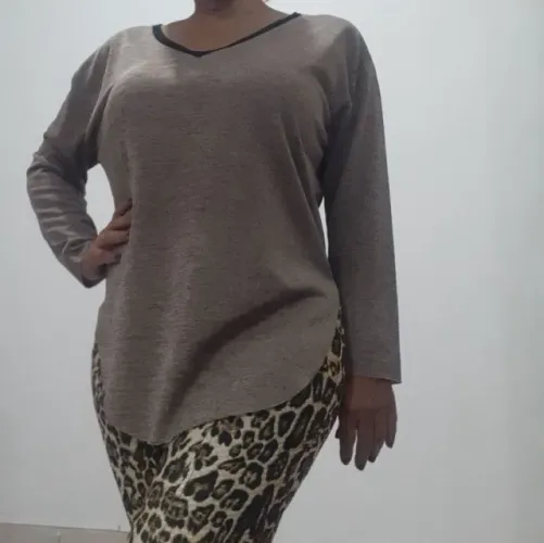 blusa alongada em viscose marisa tam. 40