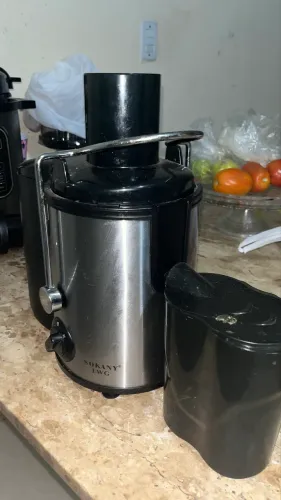 Centrífuga Alimentos Elétrica Juicer Suco Frutas 800w Inox Cor Preto E Inox