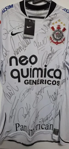 Camisa autografada pelo elenco Corinthians 2010 - Ronaldo 9 - Tam XL - Sem uso