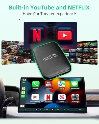  Adaptador Carplay Box  Android Auto Yutube e Neteflix na Multimidia