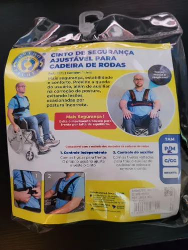 Cinto de segurança antiderrapante ajustável para cadeira de rodas