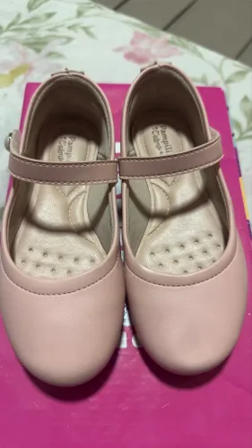 Sapato Infantil Pampili Angel Tira Superior Pérola Rosa