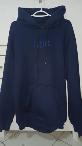 Moletom azul com Capuz