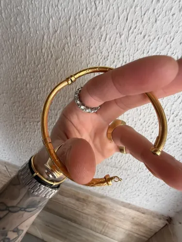 Bracelete de ouro 9.53g 18k procedência garantia eterna