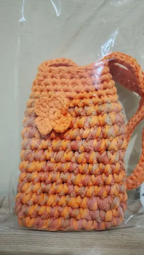 Bolsa de crochê para celular sob medida