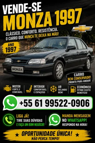 Chevrolet Monza GL 1.8 Efi/ SL/ L/ 650/barc. 2e4p (álcool) 1994