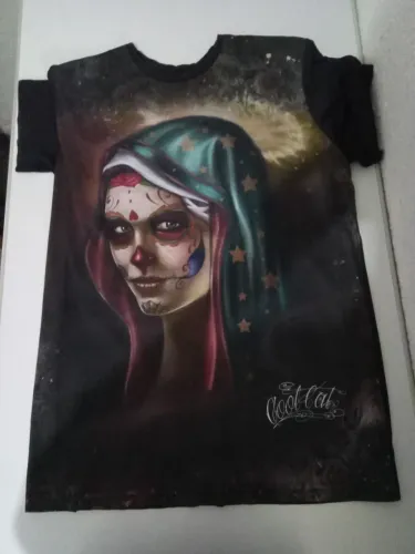 Camiseta Cool Cat - Edição Especial Catrina Art | Tamanho G