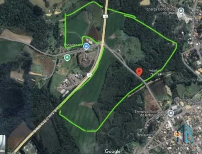 Terreno rural com área de 522.720 m²- 52 hectares, 3 minutos do centro, Rebouças PR