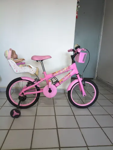 Bicicleta rosa aro 16